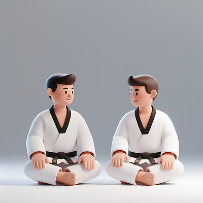 JPG 편집이미지 캐릭터 스포츠 백그라운드 대화 도복 미소 앉기 친구 운동 연습 태권도 부드러움 소통 편집3D 옷 컨셉 관계 모션 표정 건강 말하기 3D 격투기 감각 파일형식