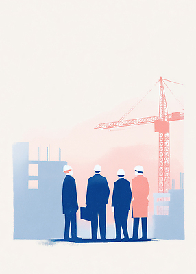 JPG 건축 산업 일러스트 회의 협력 설계 건설업 안전 건물 발전소 도시 엔지니어 전문직 헬멧 토론 기중기 기획 경영 시공 프로젝트 국내일러스트 직업 건축물 컨셉 비즈니스 에너지 중장비 기술자 보호장비 파일형식