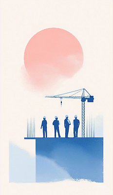 JPG 남자 건축 실루엣 산업 백그라운드 일러스트 하늘 협력 태양 일몰 대기 도시 작업 구조물 안전모 기중기 작업자 국내일러스트 자연요소 촬영기법 사람 노을 중장비 헬멧 안전장비 파일형식