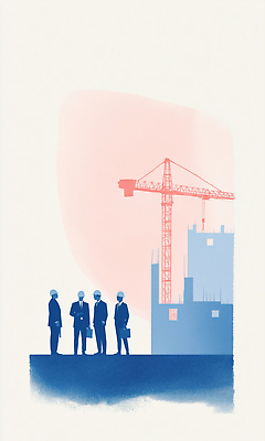 JPG 디자인 남자 건축 산업 일러스트 협력 공사 대화 안전 건물 작업 직장인 전문직 계획 저녁 헬멧 기중기 만들기 토목 국내일러스트 직업 건축물 컨셉 모션 건설업 말하기 사람 중장비 야간 보호장비 파일형식