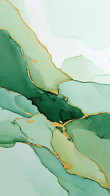 JPG 모양 디자인 감정 예술 컬러 백그라운드 일러스트 자연 표면 수채화 미술 초록색 물감 금색 조화 깊이 스타일 국내일러스트 AI일러스트 AI콘텐츠 문화예술 미술도구 생태계 파일형식