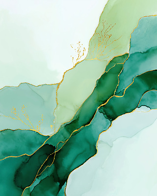 JPG 디자인 종이 예술 컬러 백그라운드 일러스트 수채화 초록색 파란색 물감 전시 금색 감각 분위기 작품 예술가 부드러움 조화 국내일러스트 AI일러스트 AI콘텐츠 컨셉 미술 미술도구 파일형식