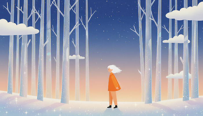 JPG 나무 여자 예술 백그라운드 겨울 일러스트 자연 하늘 풍경 소녀 평화 노을 고요 고독 저녁 숲 신비 그림 감성 국내일러스트 AI일러스트 AI콘텐츠 자연요소 식물 계절 감정 어린이 컨셉 사람 야간 생태계 파일형식