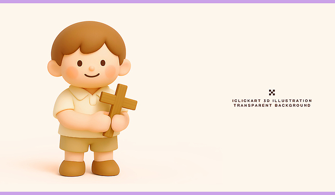 PSD 편집이미지 캐릭터 디자인 종교 어린이 컬러 십자가 스튜디오 미소 3D 귀여움 찬송가 그림 사순절 편집3D 컨셉 노래 표정 사람 디지털합성 파일형식
