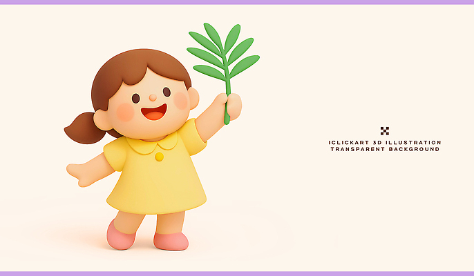 PSD 편집이미지 캐릭터 디자인 행복 어린이 표정 웃음 소녀 3D 귀여움 나뭇가지 사순절 창의성 편집3D 나무 여자 감정 종교 컨셉 사람 디지털합성 파일형식
