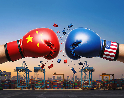 JPG 편집이미지 산업 상징 경제 미국 중국 경쟁 글러브 권투글러브 시장 창고 무역 갈등 물류 국제관계 관세 이미지편집 AI컴퓨터그래픽 AI콘텐츠 아시아 스포츠용품 장갑 컨셉 북아메리카 국제 세금 파일형식