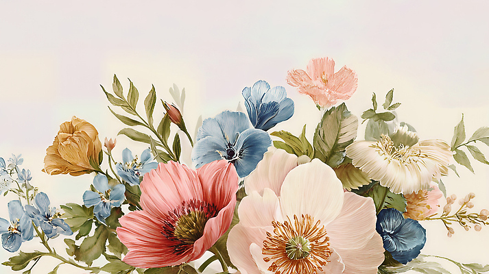 JPG 식물 꽃잎 꽃 예술 컬러 꽃다발 백그라운드 일러스트 자연 생명 풍경 장식 정원 봄 그림 원예 향기 조경 화사함 조화 뷰티풀 국내일러스트 AI일러스트 AI콘텐츠 계절 컨셉 취미 생태계 냄새 파일형식