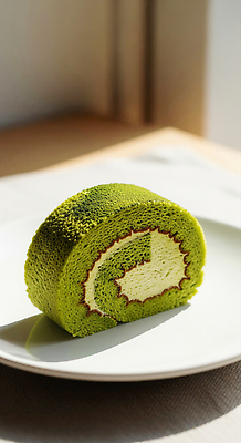 JPG 편집이미지 접시 음식 재료 디저트 케이크 달콤 맛 설탕 녹차 제빵 부드러움 롤케이크 말차 오후 편집실사 AI포토 AI콘텐츠 식기 컨셉 차_음료 제과제빵 감각 CG 파일형식