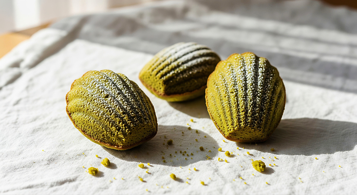 JPG 편집이미지 음식 탁자 디저트 요리 맛 녹차 제빵 부드러움 편리함 말차 마들렌 편집실사 AI포토 AI콘텐츠 가구 컨셉 차_음료 제과제빵 감각 CG 파일형식