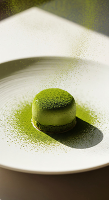 JPG 편집이미지 음식 디저트 초록색 식사 카페 달콤 맛 편안함 가루 녹차 말차 오후 플레이팅 편집실사 AI포토 AI콘텐츠 컬러 컨셉 차_음료 상점 감각 상차림 CG 파일형식