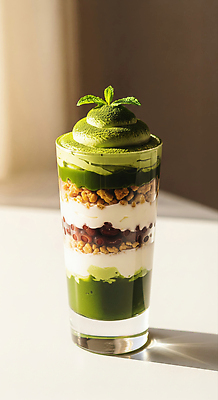 JPG 편집이미지 과일 디저트 컵 초록색 식사 달콤 맛 녹차 크림 즐거움 층 말차 편집실사 AI포토 AI콘텐츠 식기 감정 음식 컬러 컨셉 차_음료 CG 파일형식