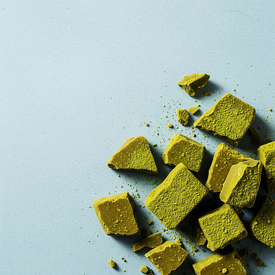 JPG 편집이미지 예술 컬러 조각 백그라운드 재료 자연 탁자 초록색 가루 질감 고체 말차 흩어짐 편집실사 AI포토 AI콘텐츠 가구 컨셉 차_음료 CG 생태계 파일형식