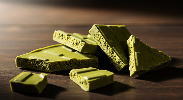 JPG 나무 편집이미지 음식 컬러 조각 탁자 디저트 건강 초콜릿 맛 녹차 질감 부드러움 말차 카카오 편집실사 AI포토 AI콘텐츠 식물 가구 컨셉 차_음료 감각 CG 파일형식