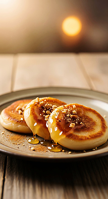 JPG 편집이미지 음식 탁자 아침 디저트 따뜻함 요리 햇빛 식사 달콤 땅콩 부드러움 꿀 호떡 안락 편집실사 주간 가구 컨셉 태양 견과류 감각 맛 CG 겨울간식 파일형식