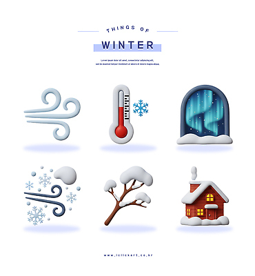 PSD 나무 편집이미지 설경 겨울 창문 바람 날씨 얼음 눈송이 온도계 북극 편집3D 자연요소 식물 계절 눈_날씨 풍경 3D 극지방 파일형식