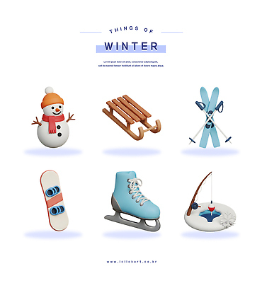 PSD 편집이미지 겨울 가족 눈사람 놀이 스키 겨울스포츠 스노우보드 썰매 스노우 아이스스케이트 편집3D 계절 스포츠 관계 3D 보드_스포츠 파일형식