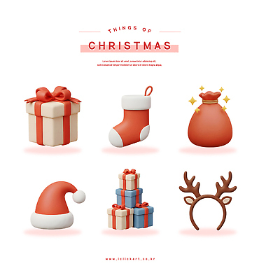 PSD 편집이미지 감정 크리스마스 겨울 포장 산타모자 선물 장식 축제 즐거움 크리스마스양말 연말 편집3D 모자_잡화 계절 기념일 크리스마스장식 양말 3D 파일형식