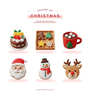 PSD 편집이미지 크리스마스 눈사람 디저트 크리스마스선물 장식 크리스마스트리 산타클로스 쿠키 케이크 초콜릿 축제 루돌프 오브젝트 맛있는 편집3D 기념일 음식 사슴 선물 3D 파일형식