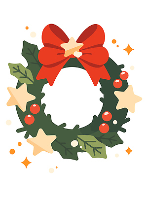 별 리본 잎 크리스마스 겨울 일러스트 가족 주택 선물 장식 빨간색 초록색 친구 파티 축제 화환 기쁨 분위기 꾸미기 국내일러스트 AI파일 자연요소 식물 계절 기념일 꽃 감정 컬러 컨셉 관계 이벤트 건물 파일형식 벡터