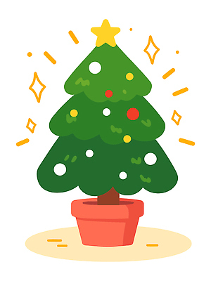 나무 기념일 감정 별 컬러 크리스마스 겨울 일러스트 가족 따뜻함 선물 장식 친구 반짝임 크리스마스트리 축제 화려 즐거움 연말 국내일러스트 AI파일 자연요소 식물 계절 컨셉 관계 모션 이벤트 파일형식 벡터