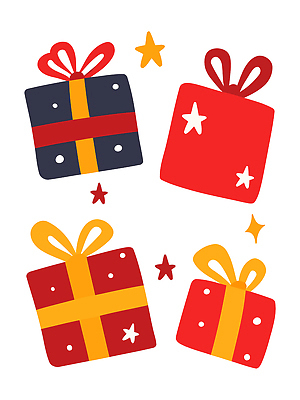 디자인 기념일 행복 감정 별 예술 컬러 크리스마스 일러스트 문구용품 형상 선물 이벤트 장식 반짝임 상자 파티 축제 축하 생일 소원 국내일러스트 AI파일 자연요소 컨셉 모션 오브젝트 파일형식 벡터