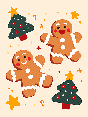 디자인 행복 음식 컬러 크리스마스 겨울 일러스트 가정 디저트 따뜻함 북유럽 장식 크리스마스트리 파티 쿠키 생일 설탕 즐거움 그림 창의성 진저쿠키 국내일러스트 AI파일 계절 기념일 감정 유럽 이벤트 파일형식 벡터
