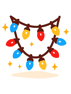 나무 감정 별 컬러 크리스마스 겨울 일러스트 전구 조명 선물 이벤트 장식 빛 파티 축제 화려 분위기 즐거움 국내일러스트 AI파일 자연요소 식물 계절 기념일 컨셉 파일형식 벡터