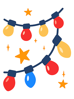 디자인 행복 별 컬러 크리스마스 일러스트 전구 조명 따뜻함 일상 장식 반짝임 파티 축제 기쁨 화려 분위기 그림 창의성 국내일러스트 AI파일 자연요소 기념일 감정 컨셉 모션 이벤트 라이프 파일형식 벡터
