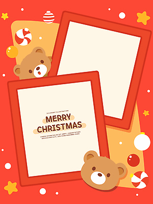 디자인 기념일 어린이 백그라운드 크리스마스 겨울 일러스트 가족 따뜻함 사탕 선물 장식 파티 귀여움 곰인형 축하 메시지 색감 국내일러스트 AI파일 계절 인형 컨셉 관계 디저트 사람 이벤트 파일형식 벡터