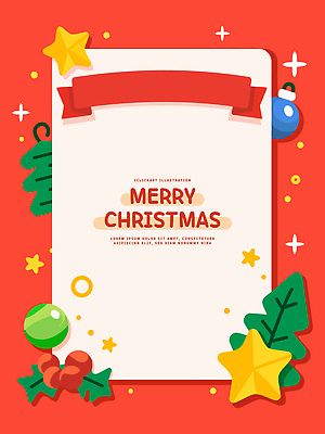 디자인 별 백그라운드 크리스마스 겨울 일러스트 이벤트 장식 빨간색 크리스마스트리 파티 축제 흰색 축하 메시지 구슬 소원 HELLO 연말 국내일러스트 AI파일 자연요소 계절 기념일 컬러 컨셉 인사 파일형식 벡터