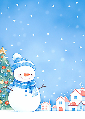 JPG 나무 행복 백그라운드 크리스마스장식 크리스마스 겨울 일러스트 가족 눈사람 동화 주택 눈꽃 따뜻함 풍경 장식 크리스마스트리 연말 치유 동심 국내일러스트 식물 계절 기념일 감정 관계 눈_날씨 건물 파일형식