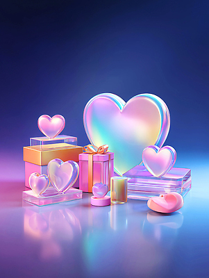 JPG 편집이미지 디자인 백그라운드 선물 장식 쇼핑 상자 장난감 하트 크기 오브젝트 조화 색감 홀로그램 편집3D 모양 3D 파일형식