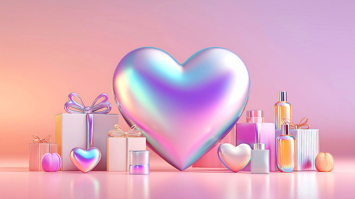 JPG 편집이미지 디자인 기념일 컬러 백그라운드 선물 사랑 그래픽 장식 축제 하트 향수 장면 화사함 조화 뷰티풀 홀로그램 편집3D 모양 감정 컨셉 이벤트 3D 화장품 파일형식
