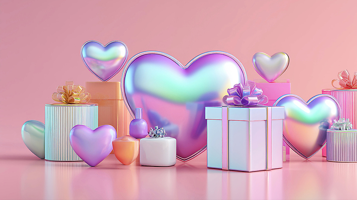 JPG 편집이미지 기념일 컬러 포장 탁자 선물 사랑 이벤트 장식 반사 축제 하트 분위기 크기 포장지 파스텔 홀로그램 편집3D 모양 감정 가구 컨셉 학용품 3D 파일형식