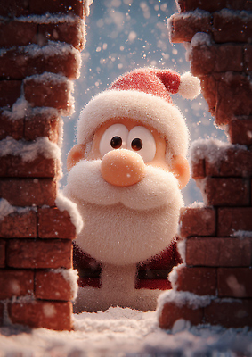 JPG 편집이미지 캐릭터 벽 크리스마스 겨울 가족 동화 미소 풍경 장식 산타클로스 기쁨 즐거움 편집3D 계절 기념일 감정 관계 표정 3D 파일형식