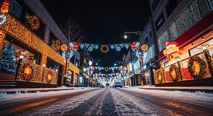 JPG 나무 편집이미지 크리스마스 겨울 조명 새해 거리 건물 장식 축제 등불 화려 휴일 뷰티풀 편집실사 식물 건축물 계절 기념일 컨셉 CG 파일형식