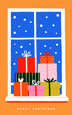 PSD 분홍색 컬러 크리스마스 겨울 일러스트 창문 가족 선물 이벤트 장식 빨간색 초록색 파란색 친구 선물상자 사각형 축제 기쁨 분위기 창가 포장지 소원 눈내림 국내일러스트 도형 계절 기념일 감정 컨셉 포장 관계 눈_날씨 상자 파일형식