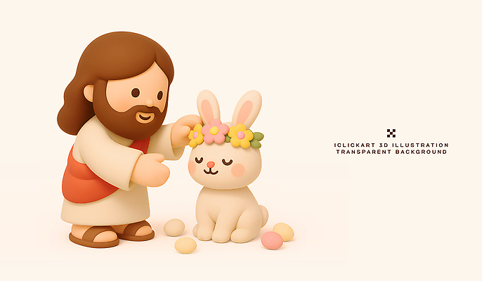 PSD 편집이미지 캐릭터 꽃 행복 백그라운드 부활절 사랑 미소 귀여움 토끼 예수 장면 교감 꾸미기 편집3D 식물 기념일 감정 컨셉 포유류 표정 반려동물 3D 신_종교 파일형식