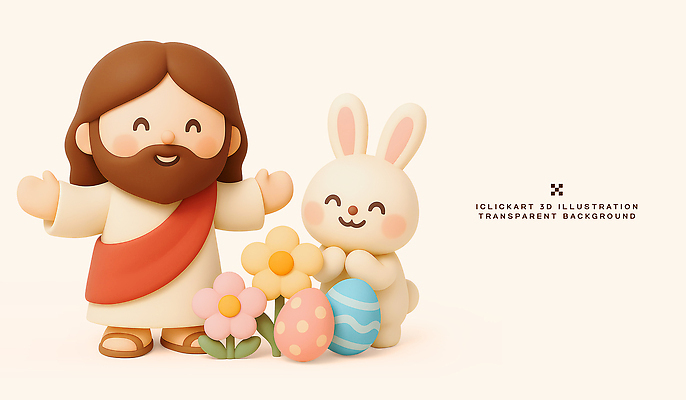PSD 편집이미지 캐릭터 꽃 행복 가족 부활절 함께함 사랑 장식 알 축제 기쁨 토끼 예수 장면 편집3D 식물 기념일 감정 컨셉 포유류 관계 반려동물 3D 신_종교 파일형식