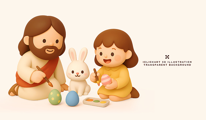 PSD 편집이미지 행복 어린이 생각 가족 모션 부활절 계란 축제 토끼 색칠 예수 즐거움 그림 예배 편집3D 기념일 감정 포유류 관계 사람 반려동물 3D 알 신_종교 파일형식