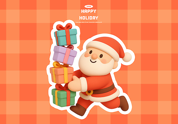 PSD 편집이미지 캐릭터 행복 크리스마스 겨울 가족 선물 사랑 장식 산타클로스 파티 귀여움 축제 즐거움 연휴 홀리데이 편집3D 계절 기념일 감정 컨셉 관계 휴가 이벤트 공휴일 3D 파일형식