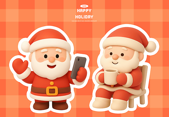 PSD 편집이미지 캐릭터 감정 음료 크리스마스 따뜻함 손짓 스마트폰 산타클로스 귀여움 축제 인사 휴일 체크무늬 홀리데이 편집3D 기념일 컨셉 무늬 모션 휴가 핸드폰 스마트기기 3D 예절 파일형식