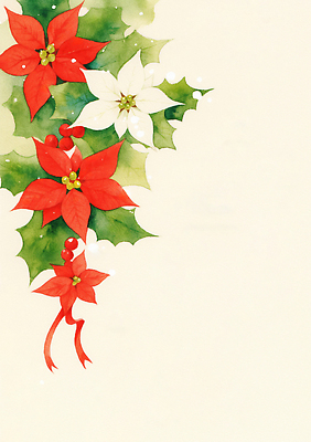 JPG 식물 디자인 계절 꽃 감정 컬러 잎 크리스마스 겨울 일러스트 자연 핀란드 장식 정원 축제 그림 환영 포인세티아 겨우살이 국내일러스트 AI일러스트 AI콘텐츠 기념일 북유럽 생태계 파일형식