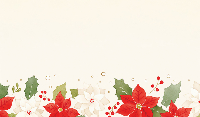 JPG 디자인 계절 꽃 행복 컬러 백그라운드 잎 크리스마스장식 크리스마스 겨울 일러스트 자연 선물 이벤트 장식 축제 축하 화려 소중 포인세티아 국내일러스트 AI일러스트 AI콘텐츠 식물 기념일 감정 컨셉 생태계 파일형식