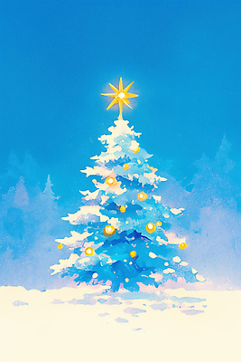 JPG 별 크리스마스 겨울 일러스트 자연 조명 풍경 장식 파란색 빛 크리스마스트리 평화 축제 흰색 축하 휴일 즐거움 소원 국내일러스트 AI일러스트 AI콘텐츠 자연요소 계절 기념일 감정 컬러 컨셉 생태계 파일형식