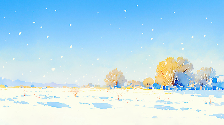 JPG 나무 설경 겨울 일러스트 자연 하늘 날씨 풍경 평화 고요 눈 땅 서리 겨울풍경 국내일러스트 AI일러스트 AI콘텐츠 자연요소 식물 계절 컨셉 생태계 파일형식