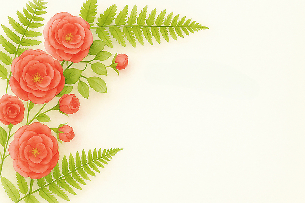 JPG 식물 디자인 꽃 예술 컬러 백그라운드 잎 일러스트 자연 생명 풍경 장식 장미 공간 원예 부드러움 화사함 조화 고사리 국내일러스트 AI일러스트 AI콘텐츠 컨셉 채소 취미 감각 생태계 파일형식