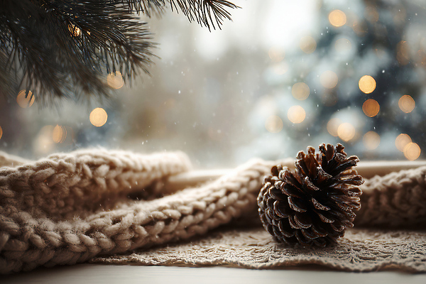 JPG 편집이미지 크리스마스 겨울 패턴 자연 조명 따뜻함 장식 소나무 분위기 편안함 스웨터 솔방울 솜털 편집실사 AI포토 AI콘텐츠 나무 계절 기념일 컨셉 상의 무늬 감각 CG 생태계 파일형식