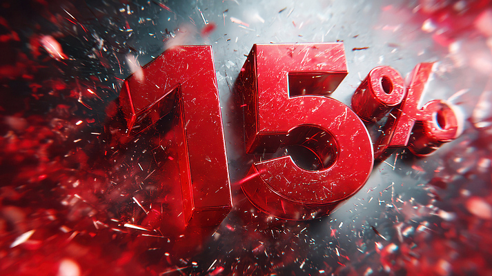 JPG 편집이미지 디자인 백그라운드 타이포그라피 빨간색 쇼핑 숫자 판매 세일 고객 15% 관심 마케팅 효과 프로모션 이미지편집 AI컴퓨터그래픽 AI콘텐츠 문자 컬러 이벤트 퍼센트 파일형식