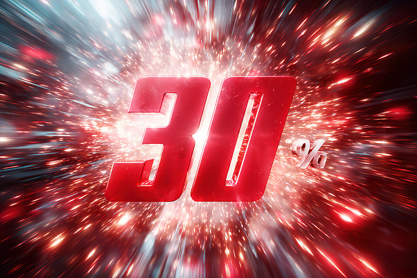 JPG 편집이미지 디자인 컬러 이벤트 타이포그라피 그래픽 빛 세일 상점 고객 알림 기회 30% 마케팅 효과 프로모션 이미지편집 AI컴퓨터그래픽 AI콘텐츠 문자 퍼센트 파일형식